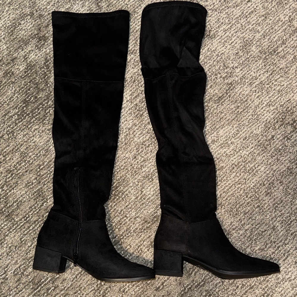 Elegant Black Over-the-Knee Women's Boots-NEW IN BOX